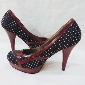 Madden Girl Alexsa Polka Dot Platform Heels